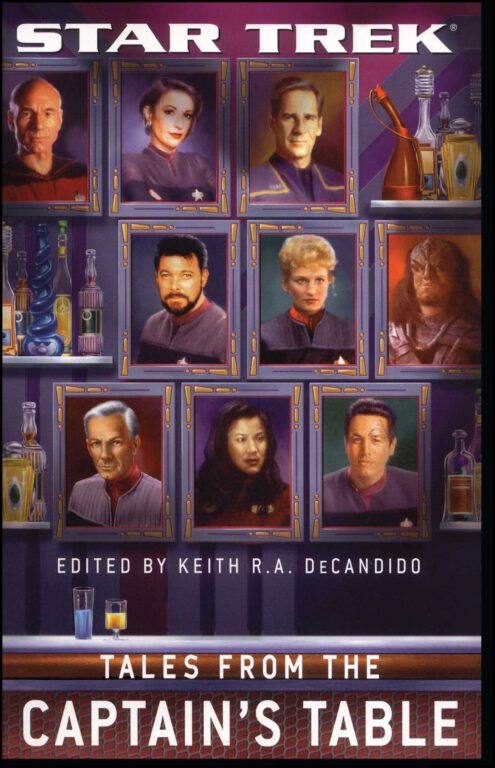 Tales from the Star Trek: Captain's Table cover featuring portraits of the nine featured Caps.