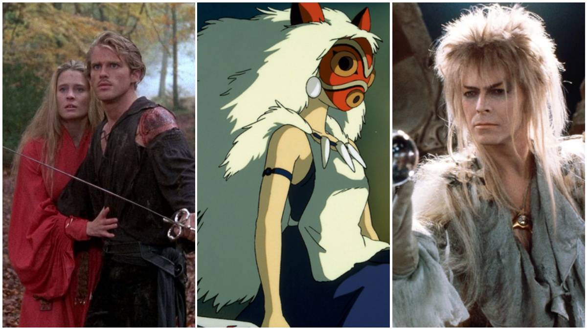 Buttercup and Wesley in The Princess Bride, San from Princess Mononoke and The Goblin King from Labyrinth.