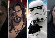 Collage with characters from "The Walking Dead: Dead City," "Blood of Zeus," "Star Wars: Tales of the Underworld" and "Criminal Minds: Evolution."