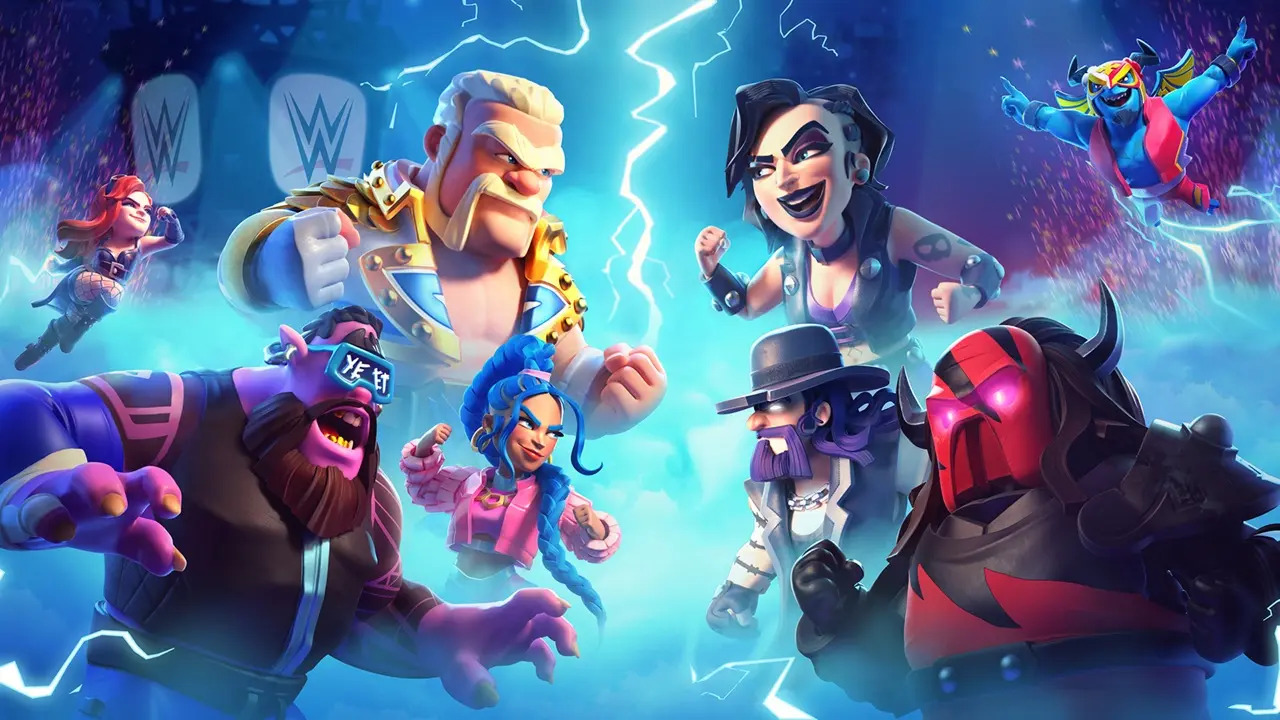 In ClashaMania, WWE wrestlers styled as Clash of Clan characters face off in the arena.